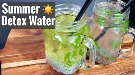 Two Summer Detox Water Recipe How To Make Summer Detox Drink Chia