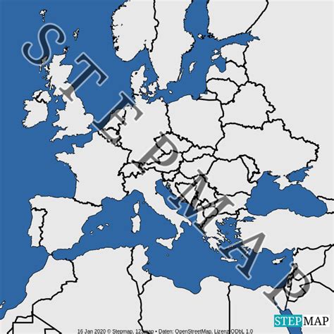 Stepmap Europa Blind Landkarte Für Europa