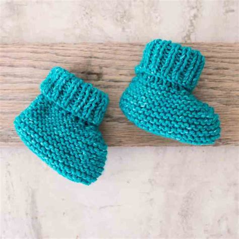 Straight Needle Baby Booties Knitting Pattern Gina Michele