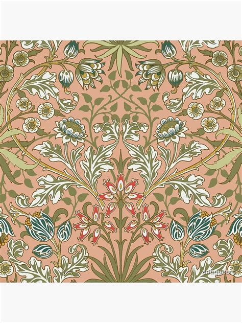 William Morris Hyacinth Flower Rose Art Pattern Throw Pillow For Sale