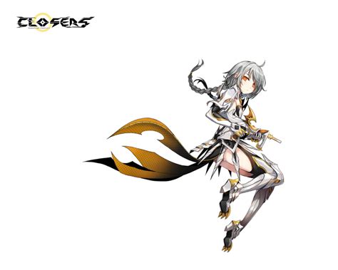 Tina Closers Closers Silver Hair Highres 1girl Armor Full Body Gun Holding Holding