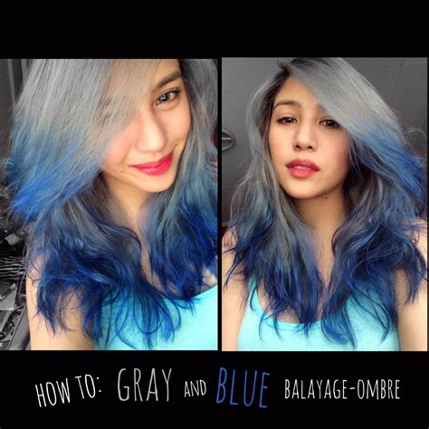 Image Result For Gray Hair With Blue Balayage Hair Color Tutorial