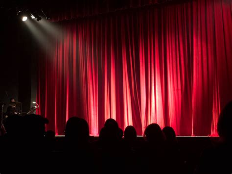 Free Images Audience Auditorium Back View Comedy Crowd Curtain