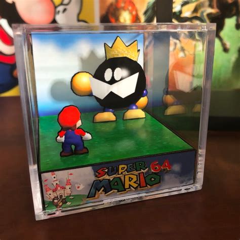 3 Cubes Super Mario 64 Diorama Cube Collection Etsy