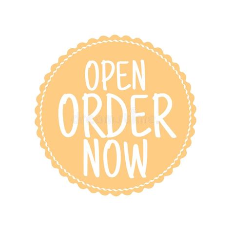 Open Order Now Logo To Business Stock Illustration Illustration Of