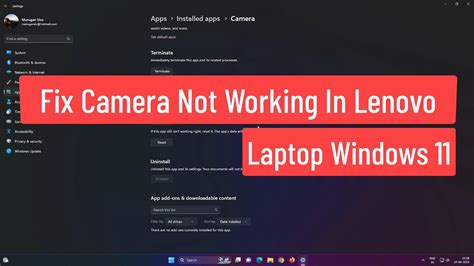 Fix Camera Not Working In Lenovo Laptop Windows 11