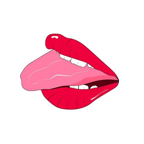 premium vector sexy tongue art vector illustration