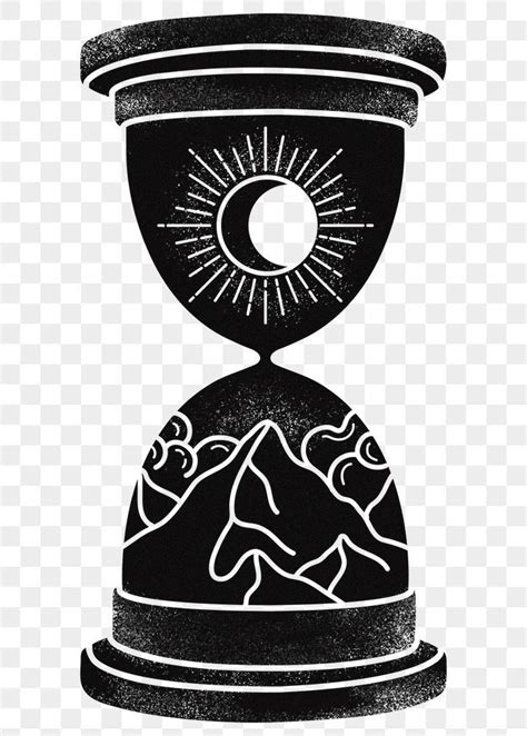 Download Premium Png Of Mystical Hourglass Png Sticker Black Celestial