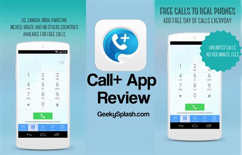Top 5 free apps for conference calls: Call+ App - FREE Call to REAL phones - Review - GeekySplash