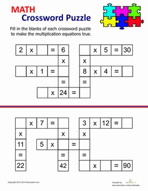 The workshop is totally customizable and gives immediate feedback. Multiplication Crossword | Math worksheets, Multiplication ...