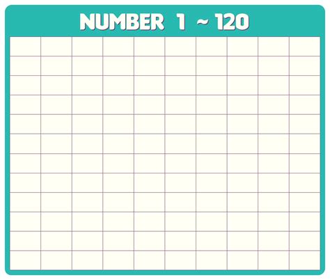 10 Best Printable Blank 120 Chart