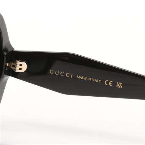 gucci gg 0796 s gold logo sunglasses with case ebth