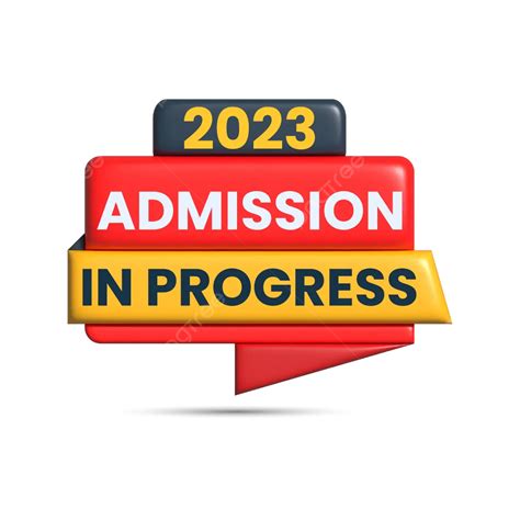 2023 Admission In Progress Tag Abstract School College Coaching Clipart