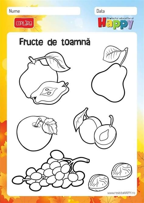 Planse De Colorat Pentru Copii Fructe Si Legume Coloring To Print