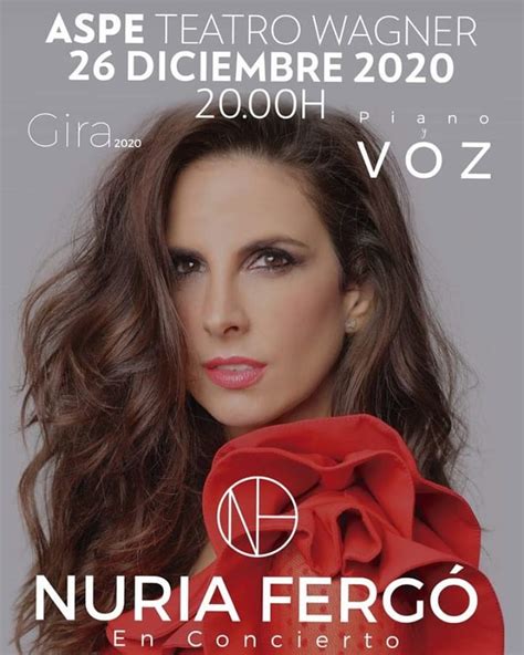 nuria fergó web nuevo concierto de nuria fergó el día 26 de diciembre en aspe alicante a