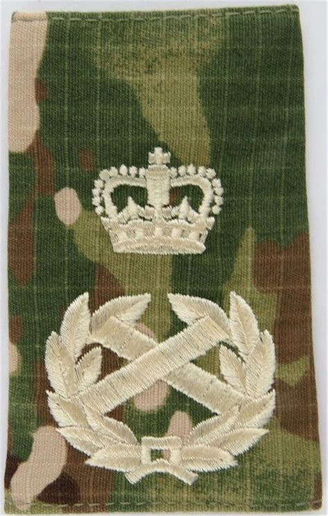 British Army Royal Artillery Major Slide On Rank Insignia Badge Patch