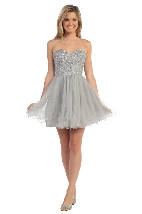 Homecoming Short Strapless Sweetheart 2015 Prom Dress Jewel Embellished Bodice Ebay