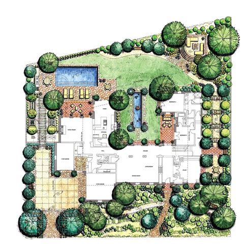 Landscape Concept Plan Идеи озеленения Ландшафтные планы Дизайн