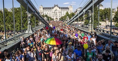Record Crowd For Budapest Pride Attendees Protest Hungary Prime Minister Viktor Orbans Anti