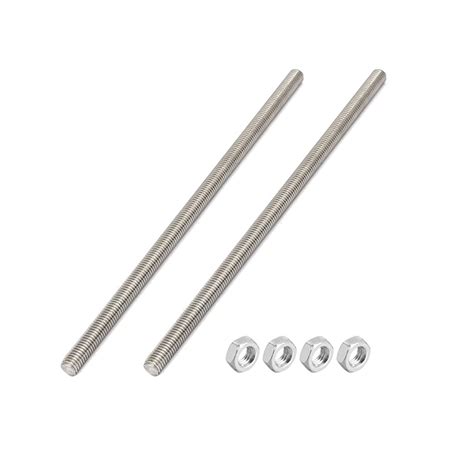 Awclub Fully Threaded Rod 5pcs M8 X 200mm 304 Stainless Steel Threads