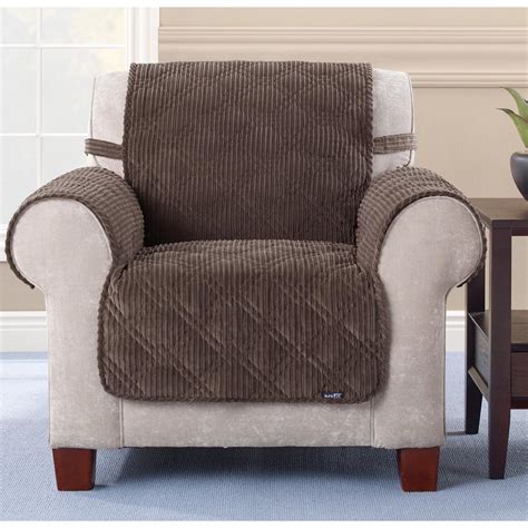 Pet chair covers are easy to install as you only require tucking them in at the corners for a. Sure Fit® Quilted Corduroy Chair Pet Cover - 292844 ...