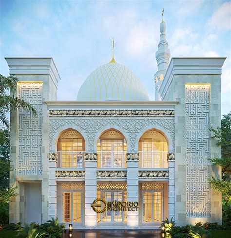 Desain Masjid Classic 2 Lantai Riyadhuul Ulum di Jakarta