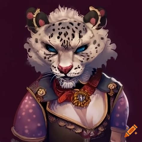 Character Art Of A Snow Leopard Tabaxi Bard On Craiyon