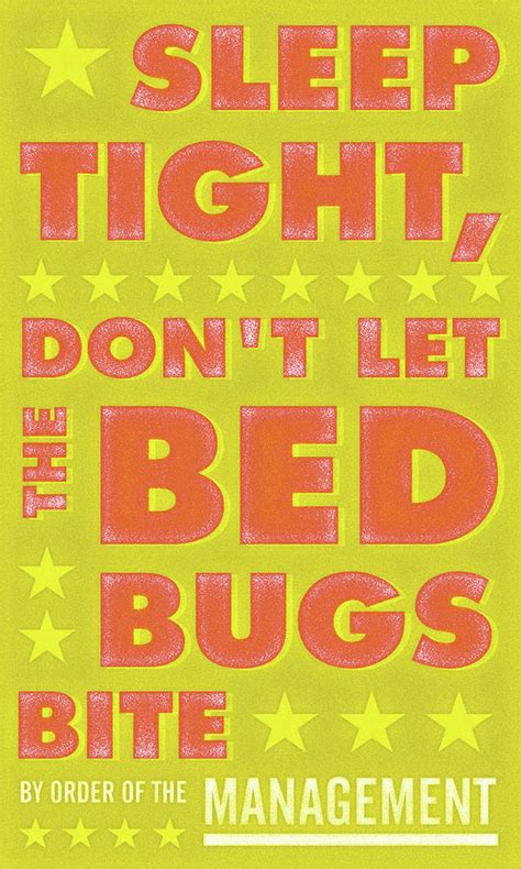 Sleep Tight Dont Let The Bed Bugs Bite Green And Orange Digital Art