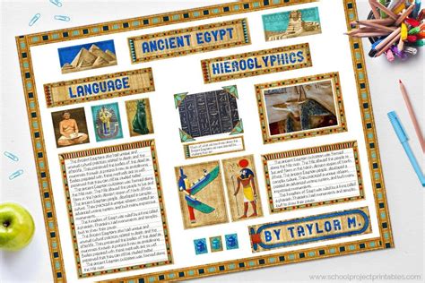 Ancient Egypt Project Display Board Poster Kit Printable Egypt