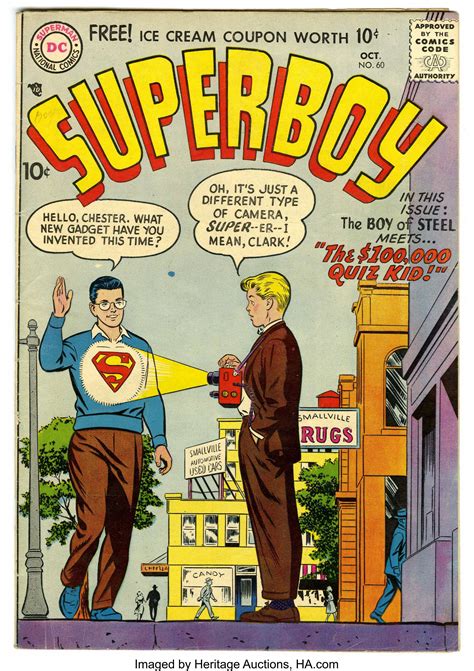 Superboy 60 Dc 1957 Dc Comic Books Vintage Comic Books Comic Book
