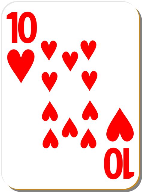 Playing Card Free Stock Photo Illustration Of A Ten Of Hearts