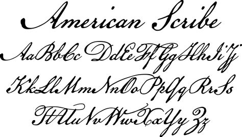 American Scribe Fancy Cursive Fonts Historical Fonts Cursive Fonts