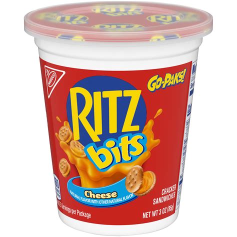 Nabisco Ritz Bits With Cheese Crackers Go Paks 3 Oz