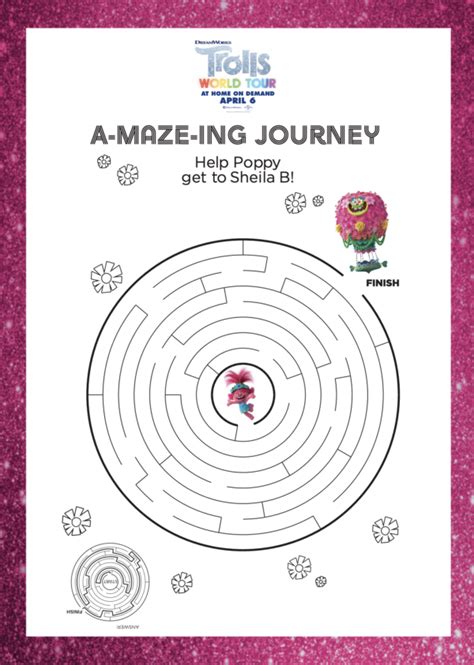 Trolls World Tour Activity Sheets Download Mum In The Madhouse Girl Birthday Party Free