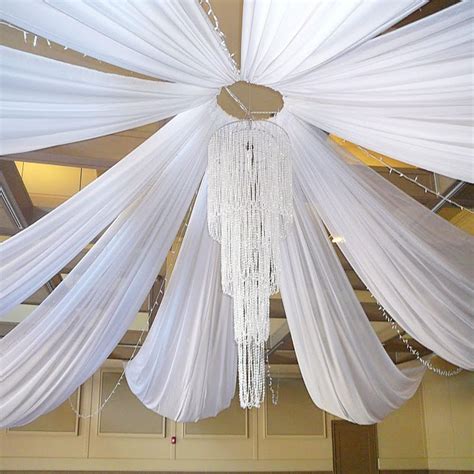 Mokohouse White Ceiling Drapes For Weddings 6 Panels 5ftx10ft Wedding
