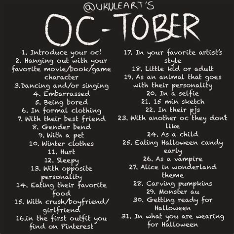 This Is My Prompt For October This Year I Decided Instead Of Inktober