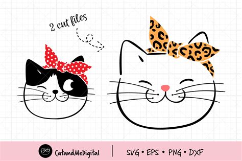 Bandana Cat Svg Cutting File Graphic By Catandme Creative Fabrica