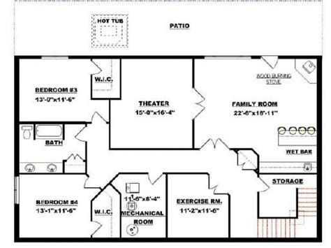 Who decided that having a long rectangular room that served no purpose other than to get from one. Basement Floor Plans 900 Sq Ft (With images) | Basement ...