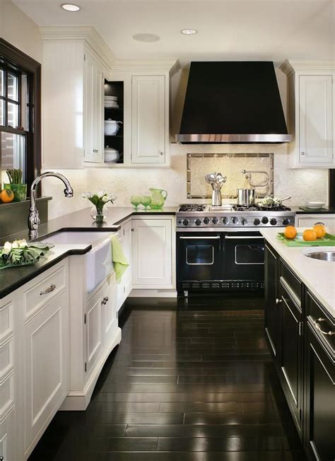 30 Spectacular White Kitchens With Dark Wood Floors Page 5 Of 30