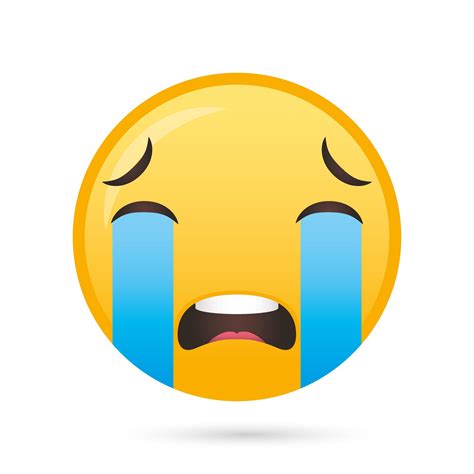 Emoji Face Crying Funny Character 1839494 Vector Art At Vecteezy