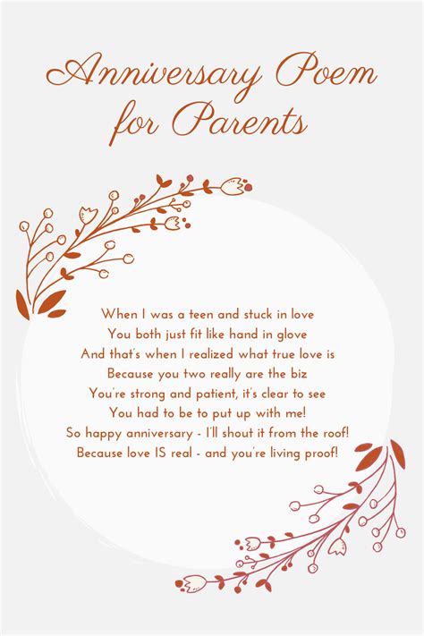 Anniversary Poem For Parents Show Your Appreciation And Love