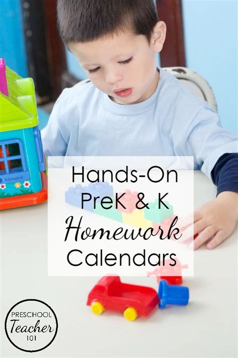 The topic of homework for young children is one that is fiercely debated in the field of early childhood education. Printable Preschool Homework Calendars - Preschool Teacher 101