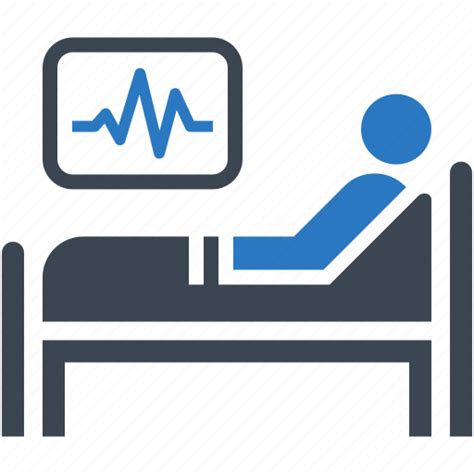 Cardiogram Hospital Bed Medical Treatment Patient Icon