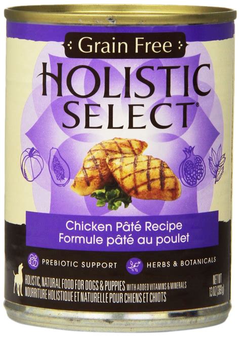1.75 lbs., 3 lbs., and 5.5 lbs. Holistic Select Natural Grain Free Wet Canned Dog Food ...