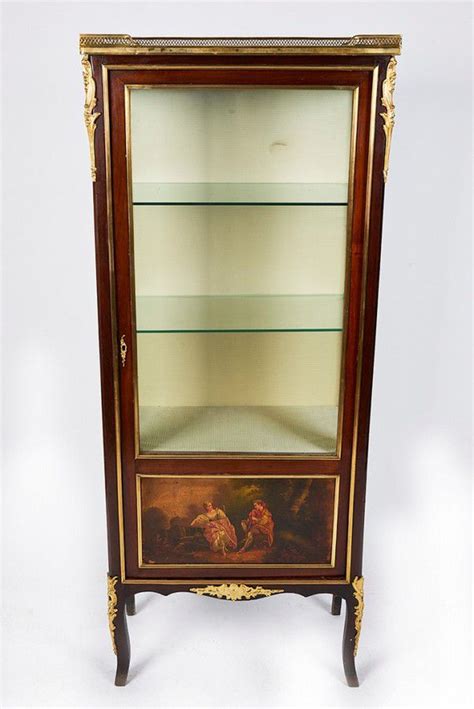 French Vernis Martin Vitrine With Ormolu Mounts C 1900 Cabinets