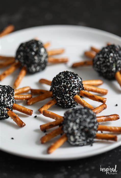 Spider Cheeseballs For Halloween Spooky Appetizer Recipe