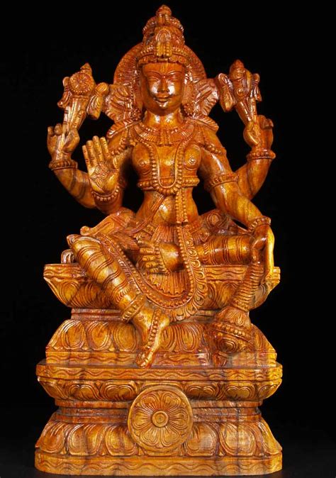 Sold Wooden Lord Vishnu Statue 24 59w2v Hindu Gods And Buddha Statues