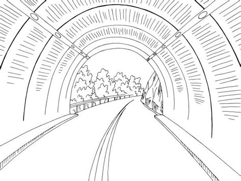 Drawing Of A Tunnels Illustrations Royalty Free Vector Graphics And Clip