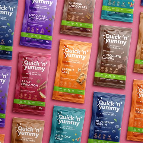 Packaging Design For The Canadian Quicknyummy Keto Products Created