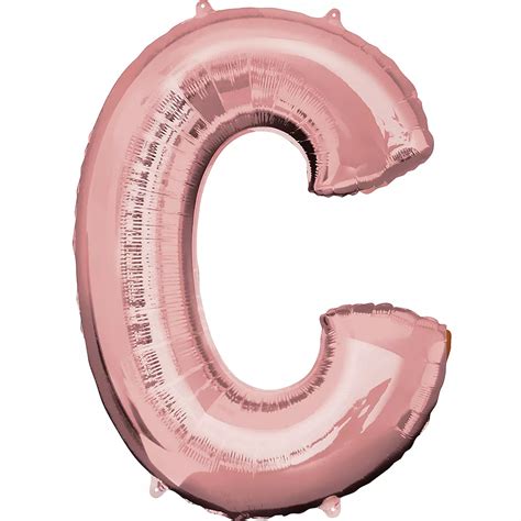 34in Rose Gold Letter C Balloon Party City